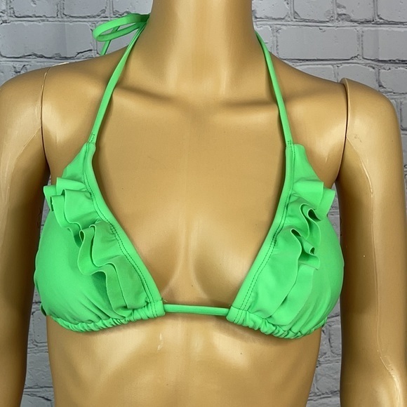 Old Navy Green Ruffle String Bikini size Small - Picture 2 of 12